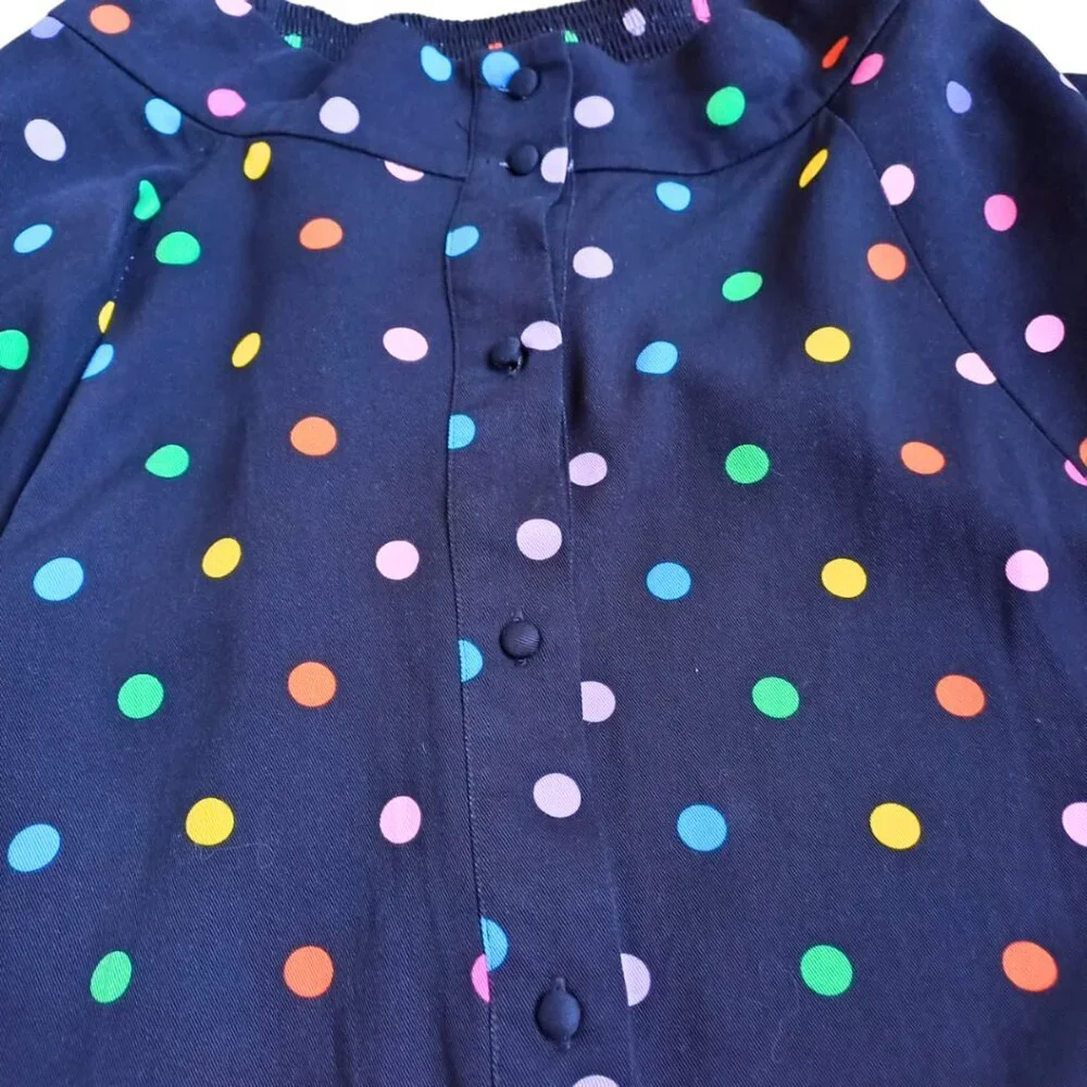 Collectif London Polka Dot Flared Skirt - Multicolor Retro Style, Size S (UK 10) - Picture 5 of 9